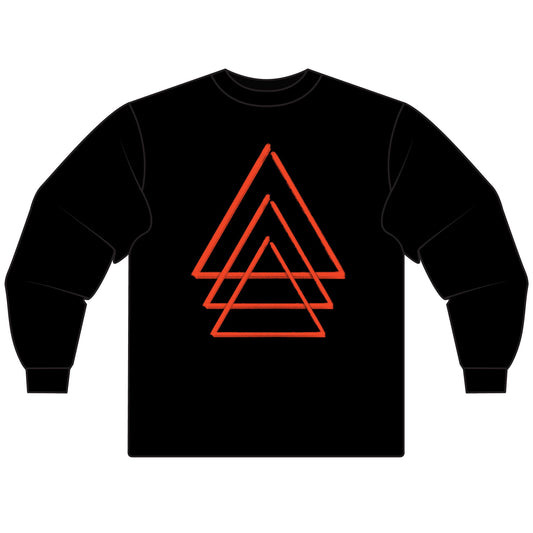 333 FIRE - Triple Triangle - Long Sleeve T-Shirt - 100% Cotton - Unisex Women's Men's