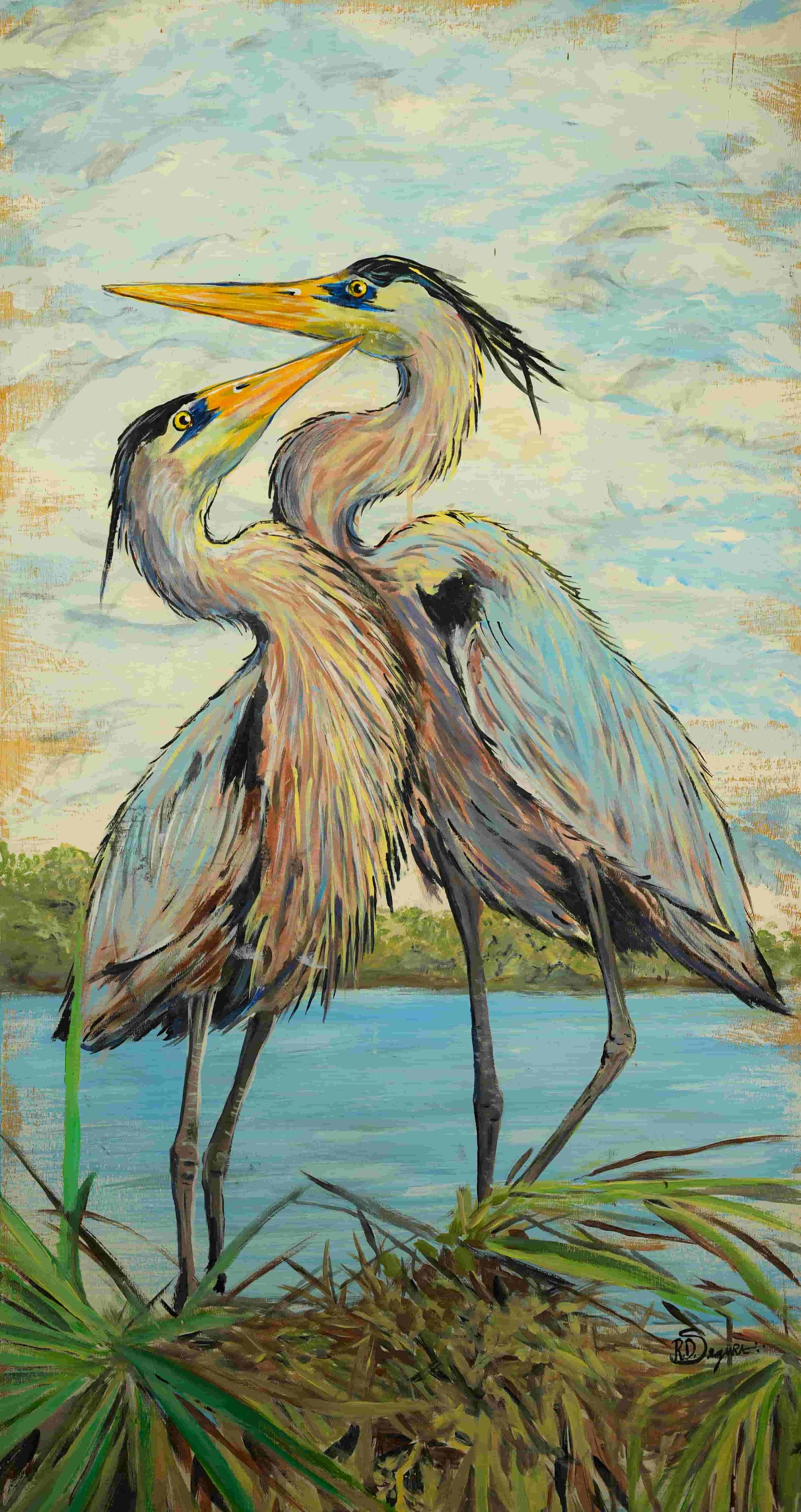 Heron Nest Selva Tierra Art