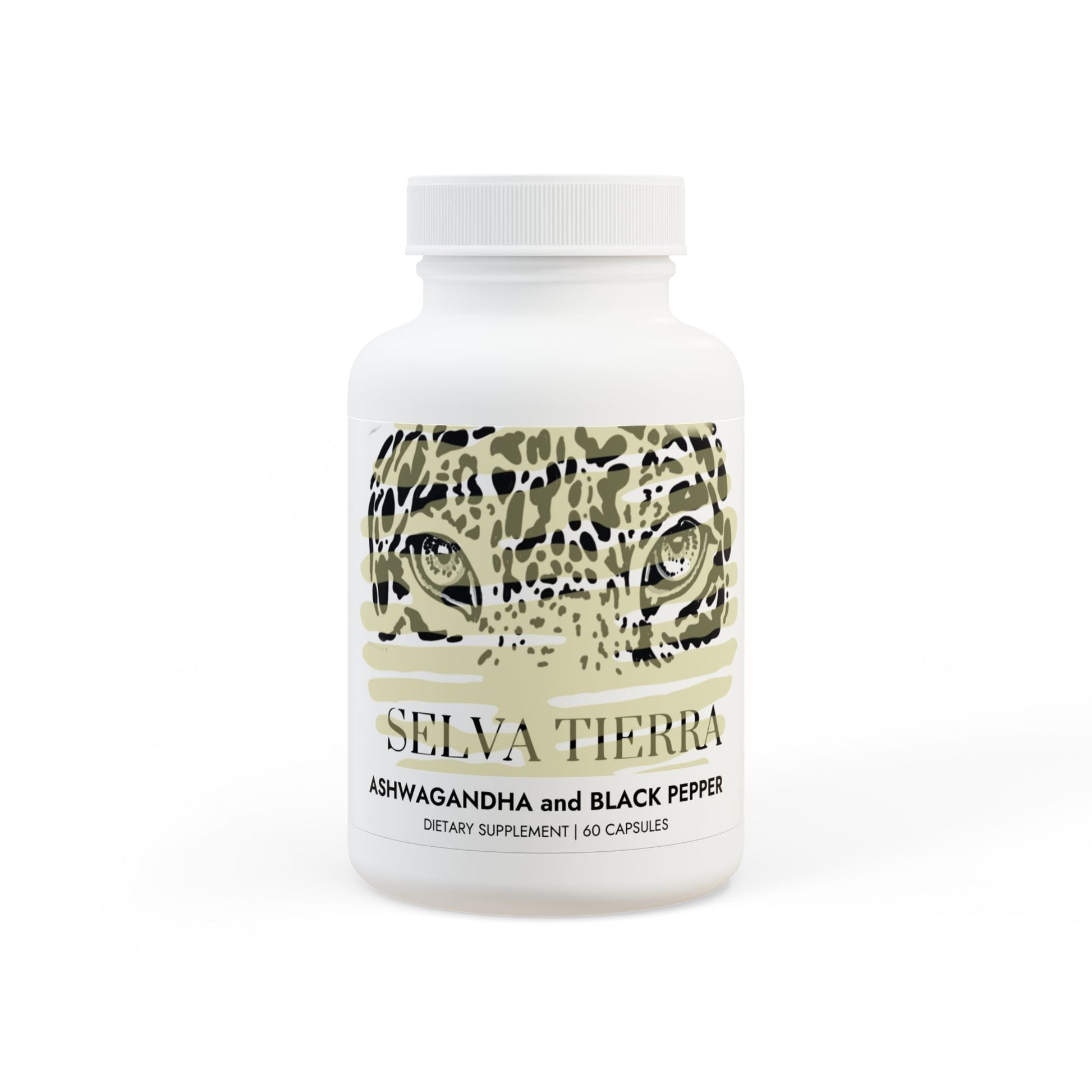 Ashwagandha and Black Pepper Supplement (60 capsules) Printify