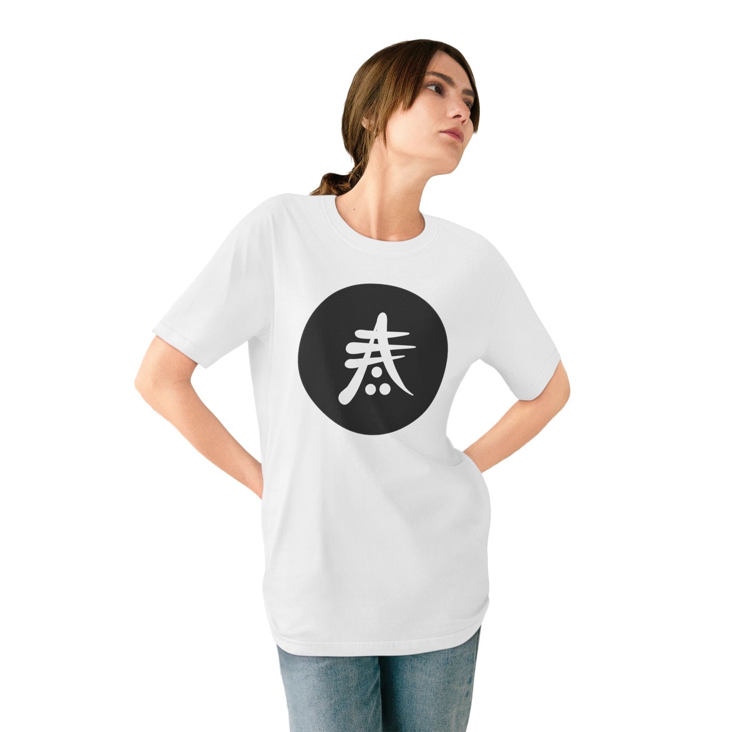 Minimalist Organic Tee with Symbol Design - Eco-Friendly Fashion