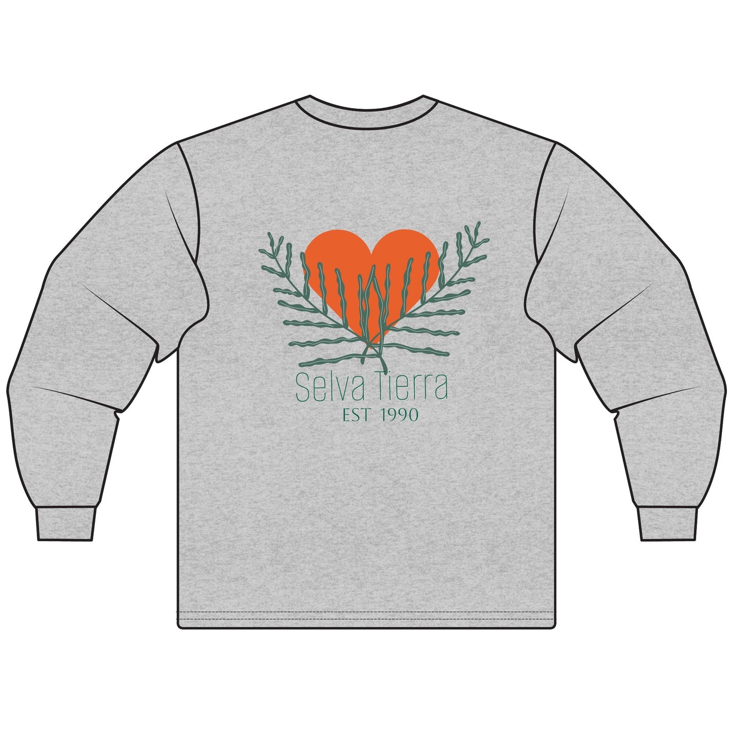 Tripple EARTH Nature-Inspired Unisex Long Sleeve T-Shirt - Selva Tierra Design Printify
