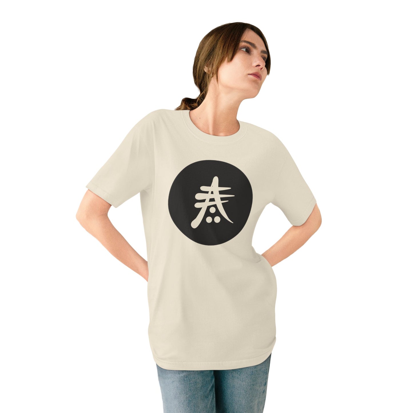 Minimalist Organic Tee with Symbol Design - Eco-Friendly Fashion