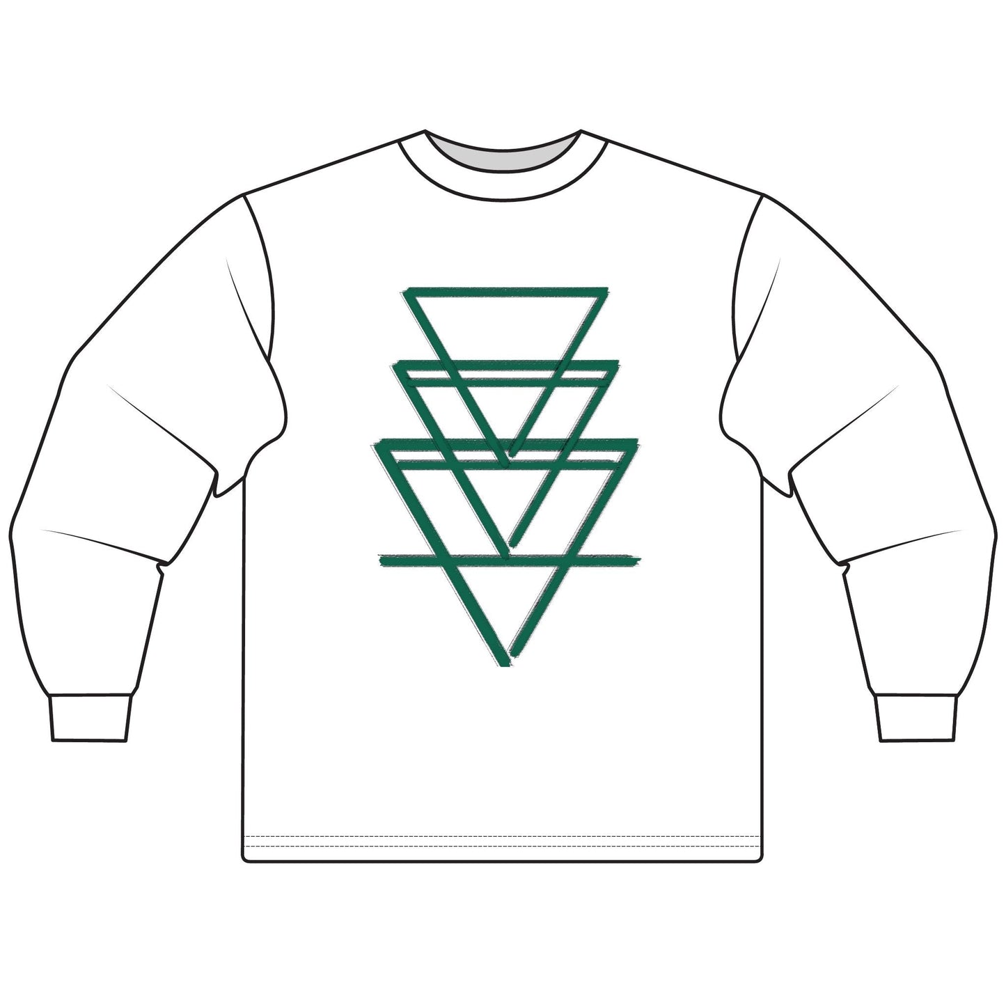 Tripple EARTH Nature-Inspired Unisex Long Sleeve T-Shirt - Selva Tierra Design Printify