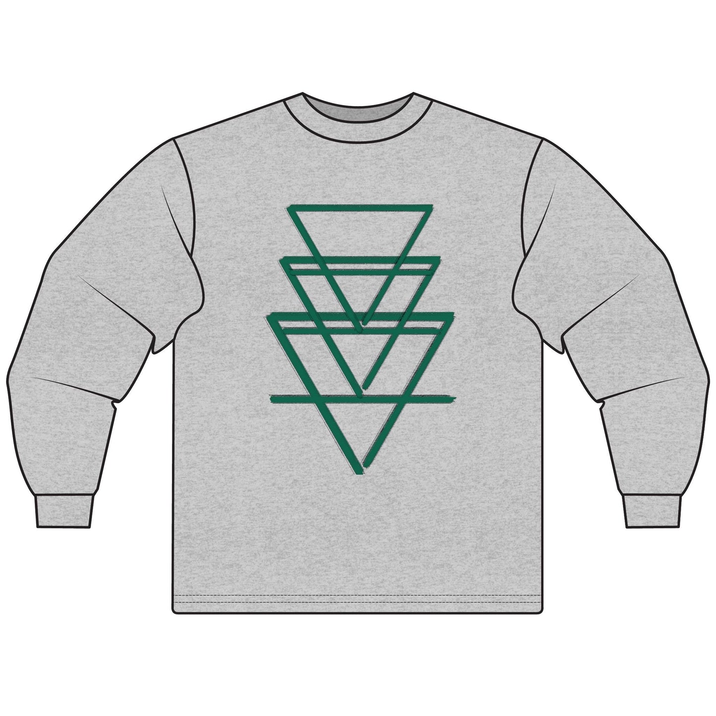 Tripple EARTH Nature-Inspired Unisex Long Sleeve T-Shirt - Selva Tierra Design Printify