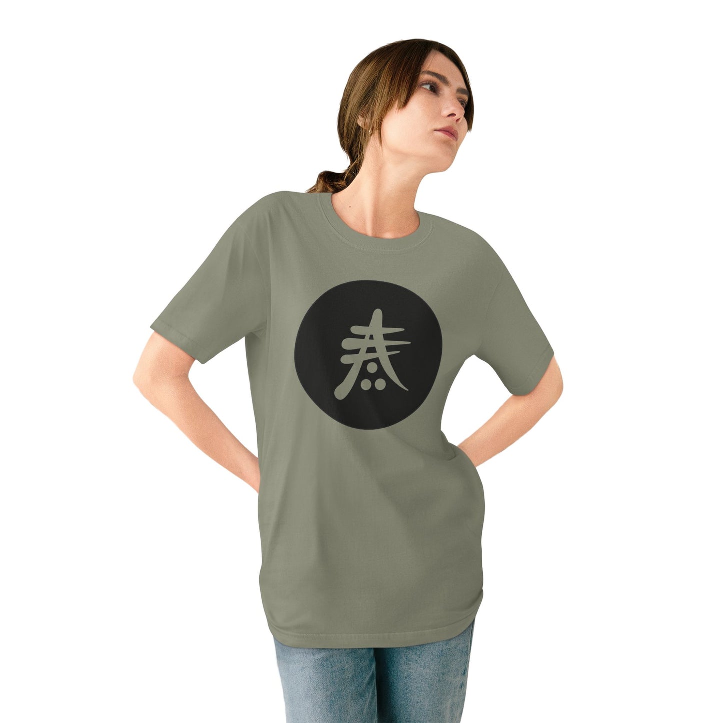 Minimalist Organic Tee with Symbol Design - Eco-Friendly Fashion