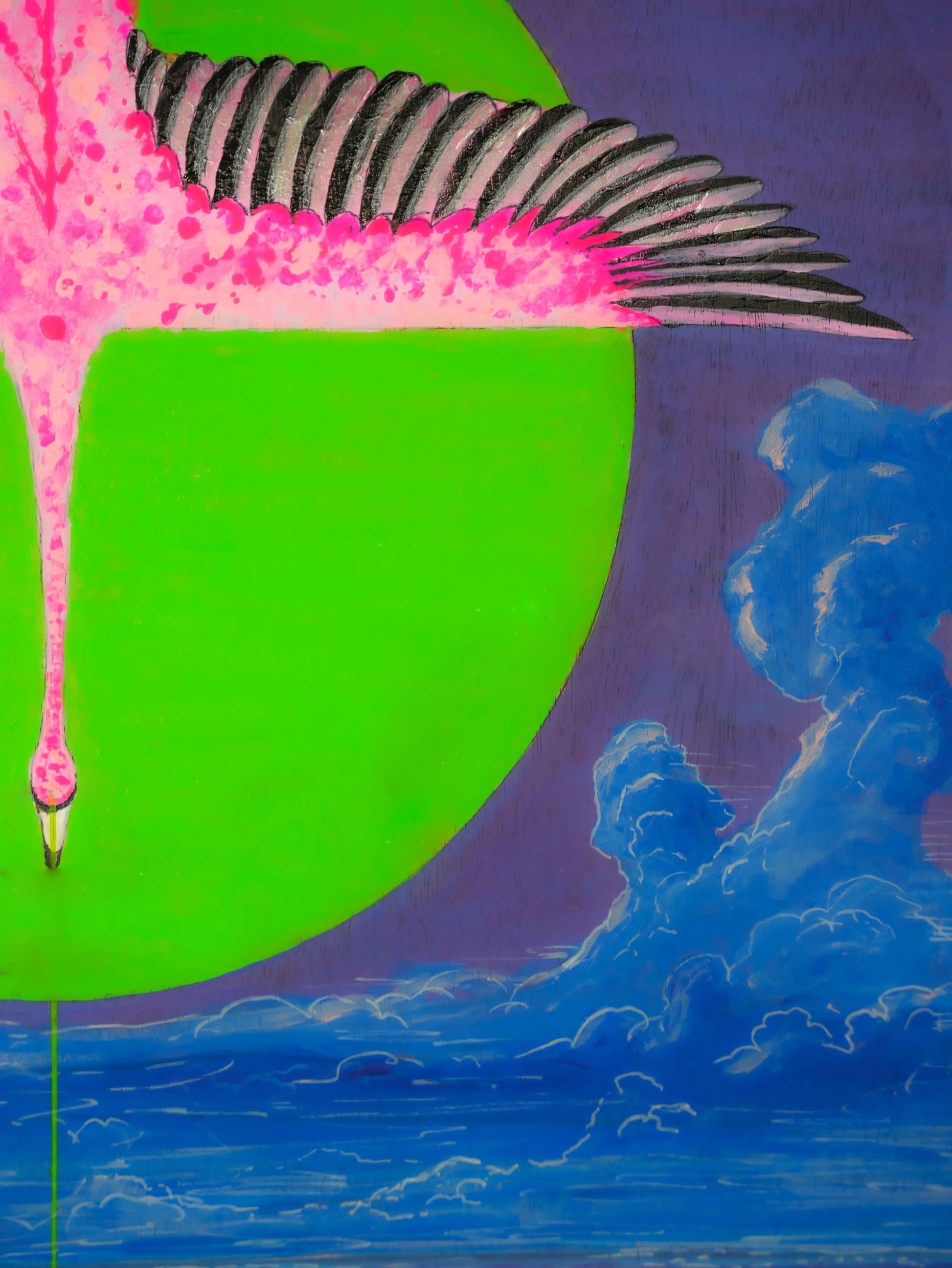 Flamingo Limon Selva Tierra Art